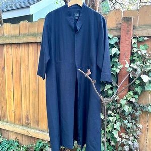 Eileen Fisher Coat One Button Gray Charcoal size XL